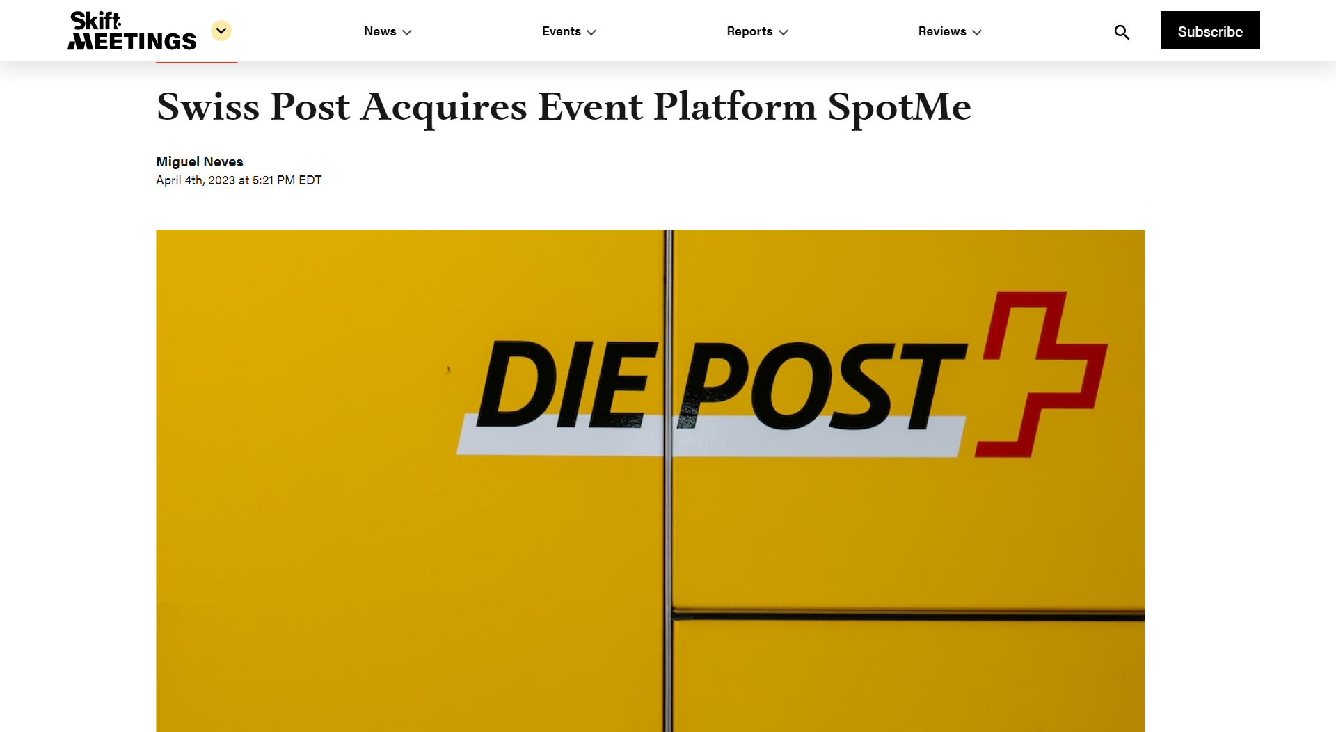 スイスの郵便会社Swiss Post がイベント プラットフォーム SpotMe を買収 展示会ナビ